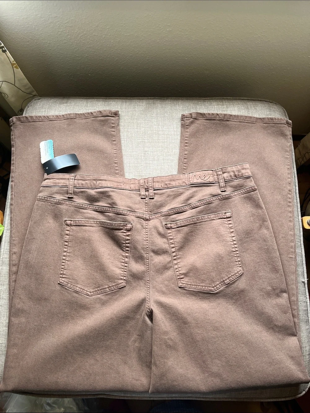 Me Jenny Garth New York Wide Leg Brown Jeans Plus Size 22WT